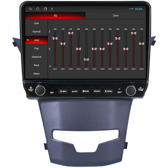 Navigatie dedicata SsangYong Actyon 2013-2017 Tesla cu butoane rotative model 2024, 4GB RAM 64GB ROM, Procesor Quadcore, Android 14, Display QLED 10", DSP, Carplay&Android Auto [2]