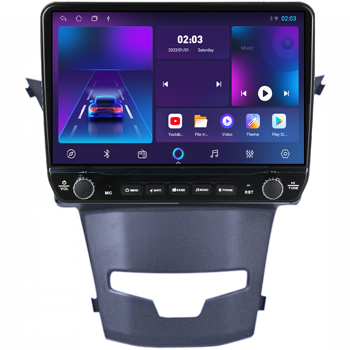 Navigatie dedicata SsangYong Actyon 2013-2017 Tesla cu butoane rotative model 2024, 4GB RAM 64GB ROM, Procesor Quadcore, Android 14, Display QLED 10", DSP, Carplay&Android Auto [5]