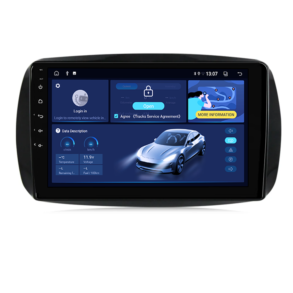 (Resigilata) Navigatie dedicata Smart Fortwo după 2014, 2GB RAM 32GB ROM, Quad Core, Display 9" IPS Full HD, Carplay, Android 13, Bluetooth, Magazin Play, Suport camere AHD [4]