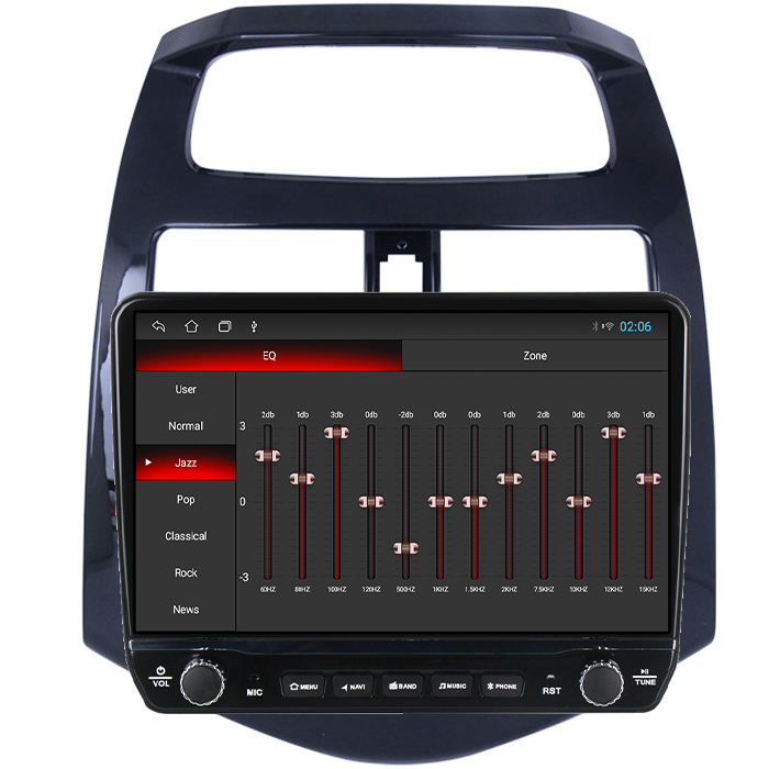 Navigatie dedicata Spark 2010-2014 Tesla cu butoane rotative model 2024, 4GB RAM 64GB ROM, Procesor Quadcore, Android 14, Display QLED 10", DSP, Carplay&Android Auto [4]