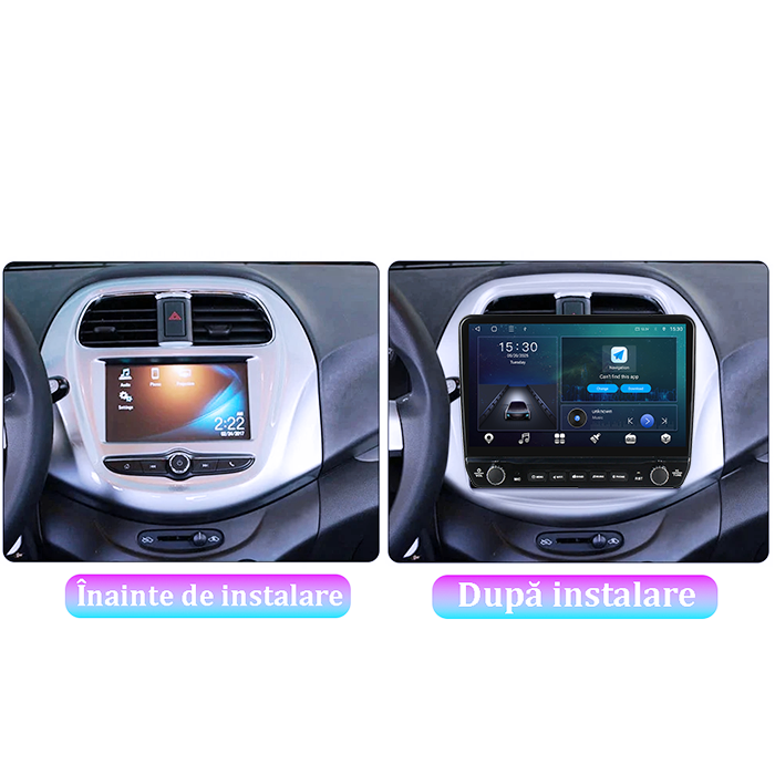 Navigatie dedicata Spark Beat 2018-2020 Tesla cu butoane rotative model 2024, 4GB RAM 64GB ROM, Procesor Quadcore, Android 14, Display QLED 10", DSP, Carplay&Android Auto [2]