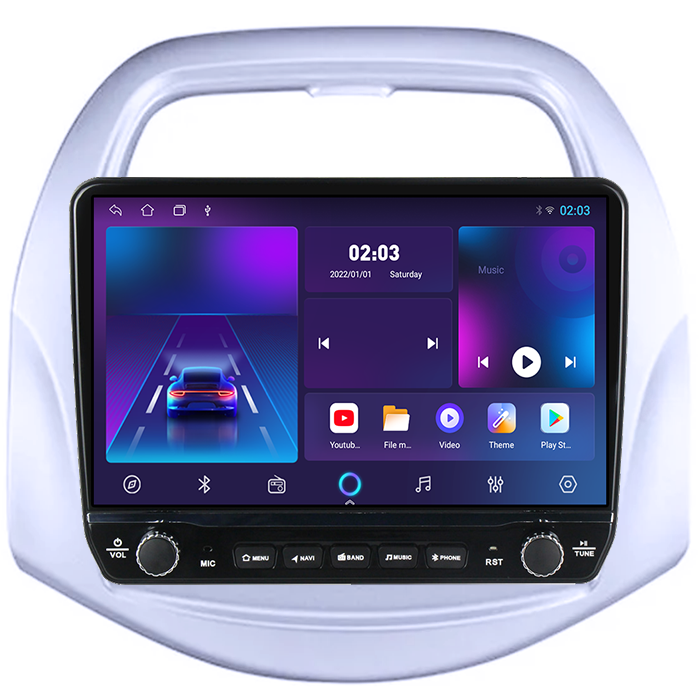 Navigatie dedicata Spark Beat 2018-2020 Tesla cu butoane rotative model 2024, 4GB RAM 64GB ROM, Procesor Quadcore, Android 14, Display QLED 10", DSP, Carplay&Android Auto [7]