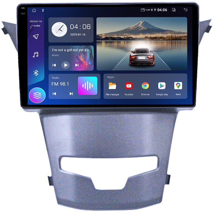 Navigatie dedicata Ssangyong Actyon 2013-2017, 4GB RAM 64GB ROM, Quad Core, Display 9" QLED 1K, Carplay, Android 14, Bluetooth, Magazin Play, Suport Camere AHD [4]