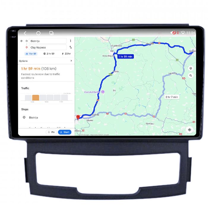 Navigatie dedicata SsangYong Korando 2010-2013, 4GB RAM 64GB ROM, Octacore, Android 14, Display QLED 1K 9", Carplay&Android Auto, SIM 4G, Ventilator Activ [4]