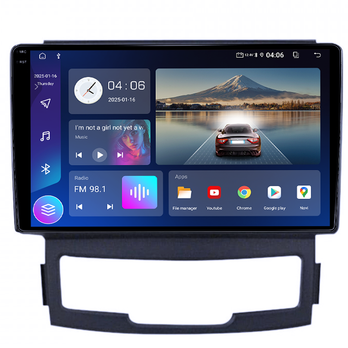 Navigatie dedicata Ssangyong Korando 2010-2013, 4GB RAM 64GB ROM, Quad Core, Display 9" QLED 1K, Carplay, Android 14, Bluetooth, Magazin Play, Suport Camere AHD [4]