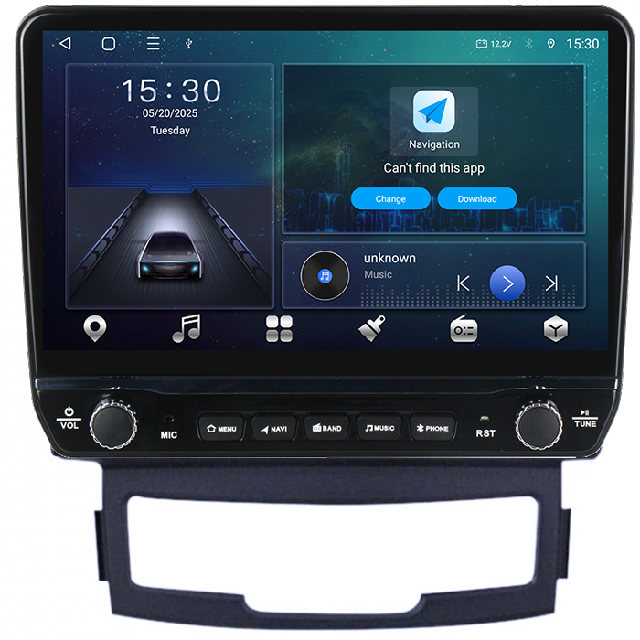 Navigatie dedicata SsangYong Korando 2010-2013 Tesla cu butoane rotative model 2024, 4GB RAM 64GB ROM, Procesor Quadcore, Android 14, Display QLED 10", DSP, Carplay&Android Auto [6]
