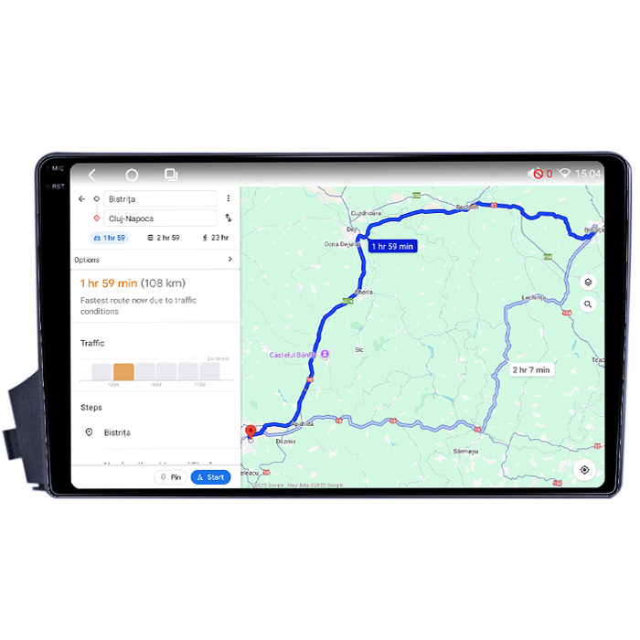 Navigatie dedicata Ssangyong Kyron 2005-2011, 4GB RAM 32GB ROM, Octacore, Android 14, Display QLED 1K 9", DSP, Carplay&Android Auto, SIM 4G, Bluetooth, Ventilator Activ [4]