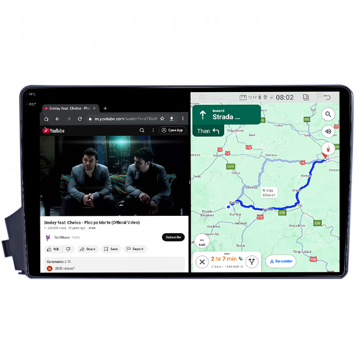 Navigatie dedicata Ssangyong Kyron 2005-2011, 4GB RAM 64GB ROM, Quad Core, Display 9" QLED 1K, Carplay, Android 14, Bluetooth, Magazin Play, Suport Camere AHD [6]