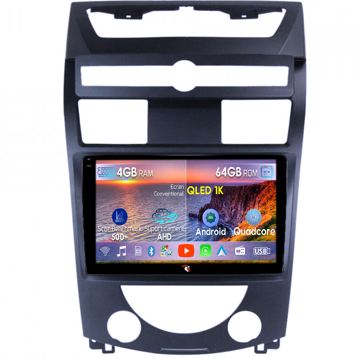 Navigatie dedicata SsangYong Rexton 2006-2012, 4GB RAM 64GB ROM, Octacore, Android 14, Display QLED 1K 10", Carplay&Android Auto, SIM 4G, Ventilator Activ [1]