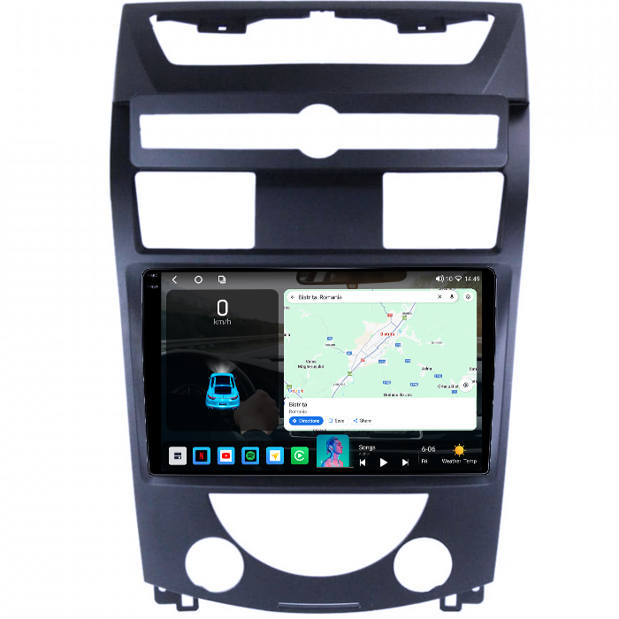 Navigatie dedicata SsangYong Rexton 2006-2012, 4GB RAM 64GB ROM, Octacore, Android 14, Display QLED 1K 10", Carplay&Android Auto, SIM 4G, Ventilator Activ [2]