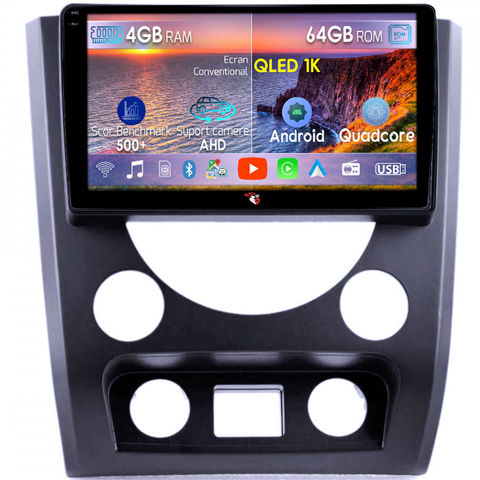 Navigatie dedicata SsangYong Rexton 2014-2016, 4GB RAM 64GB ROM, Octacore, Android 14, Display QLED 1K 9", Carplay&Android Auto, SIM 4G, Ventilator Activ [1]
