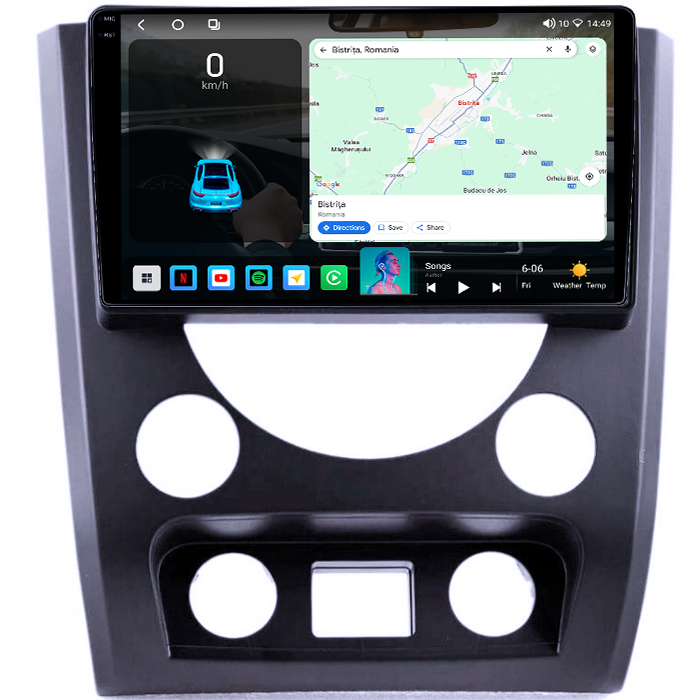 Navigatie dedicata SsangYong Rexton 2014-2016, 4GB RAM 64GB ROM, Octacore, Android 14, Display QLED 1K 9", Carplay&Android Auto, SIM 4G, Ventilator Activ [2]