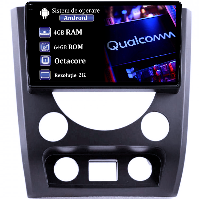 Navigatie dedicata SsangYong Rexton 2014-2016, 4GB RAM 64GB ROM, Procesor Qualcomm Octacore, Android 14, Rezolutie 2K, Display QLED 9", DSP, Carplay&Android Auto, SIM 4G [1]