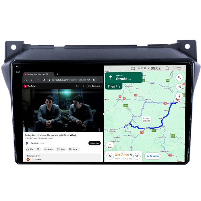 Navigatie dedicata Suzuki Alto 2009-2016, 12GB RAM 256GB ROM, Android 14, Rezolutie 2K, Display QLED, 10", DSP, Carplay, Android Auto, Internet, Youtube, Waze, Wi Fi, USB [4]