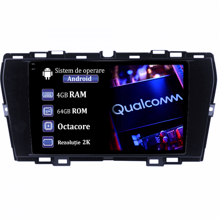 Navigatie dedicata SsangYong Tivoli 2019-2021, 4GB RAM 64GB ROM, Procesor Qualcomm Octacore, Android 14, Rezolutie 2K, Display QLED 9", DSP, Carplay&Android Auto, SIM 4G [1]