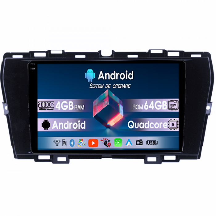 Navigatie dedicata SsangYong Tivoli 2019-2021, 4GB RAM 64GB ROM, Quad Core, Display 9" QLED 1K, Carplay, Android 14, Bluetooth, Magazin Play, Suport Camere AHD [1]