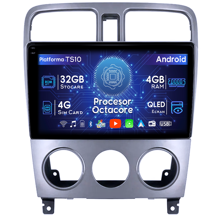 Navigatie dedicata Subaru Forester 2004-2008, 4GB RAM 32GB ROM, Octacore, Android 14, Display QLED 1K 9", DSP, Carplay&Android Auto, SIM 4G, Bluetooth, Ventilator Activ [1]