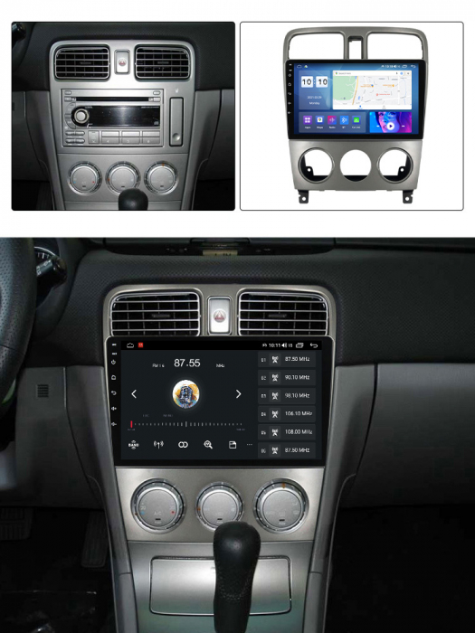 Navigatie dedicata Subaru Forester 2004-2008, 4 GB RAM 32 ROM, Android 13, Display QLED, 9", DSP, Carplay, Android Auto, Internet, Youtube , Waze , WI-FI , USB [6]