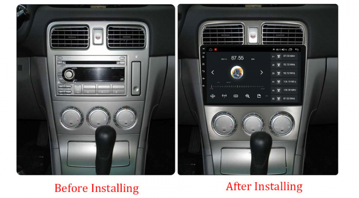 Navigatie dedicata Subaru Forester 2004-2008, 4 GB RAM 32 ROM, Android 13, Display QLED, 9", DSP, Carplay, Android Auto, Internet, Youtube , Waze , WI-FI , USB [7]