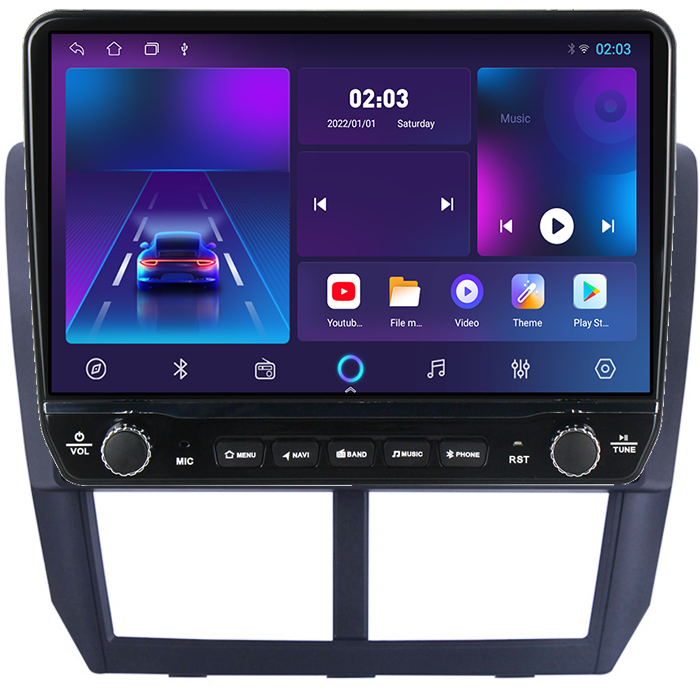 Navigatie dedicata Subaru FORESTER 3 2007-2013 Tesla cu butoane rotative model 2024, 4GB RAM 64GB ROM, Procesor Quadcore, Android 14, Display QLED 10", DSP, Carplay&Android Auto [5]