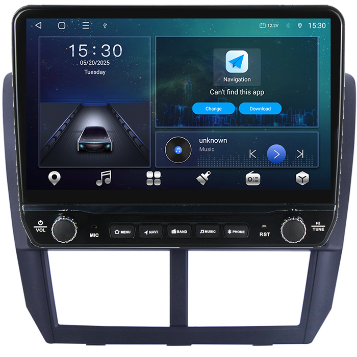 Navigatie dedicata Subaru FORESTER 3 2007-2013 Tesla cu butoane rotative model 2024, 4GB RAM 64GB ROM, Procesor Quadcore, Android 14, Display QLED 10", DSP, Carplay&Android Auto [6]
