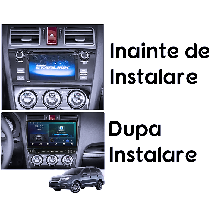 Navigatie dedicata Subaru FORESTER 2015-2017 Tesla cu butoane rotative model 2024, 4GB RAM 64GB ROM, Procesor Quadcore, Android 14, Display QLED 10", DSP, Carplay&Android Auto [7]