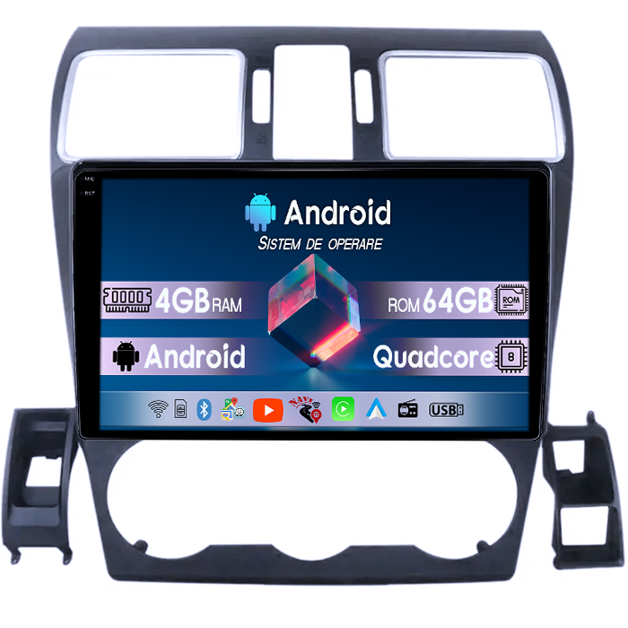 Navigatie dedicata Subaru Forester 2015-2017, 4GB RAM 64GB ROM, Quad Core, Display 9" QLED 1K, Carplay, Android 14, Bluetooth, Magazin Play, Suport Camere AHD [3]
