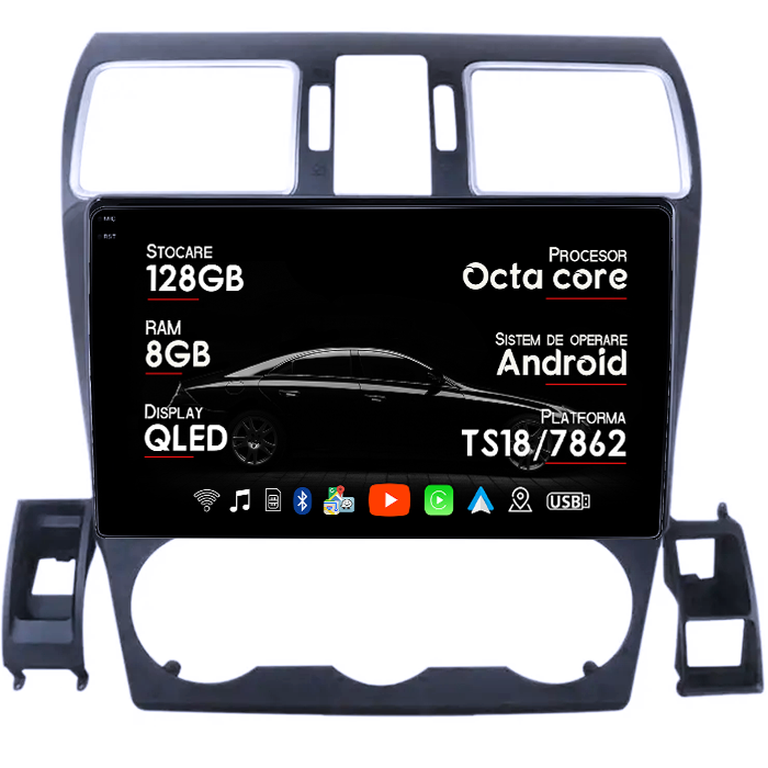 Navigatie dedicata Subaru Forester 2015-2017, 8GB RAM 128GB ROM, Octacore, Platforma TS18, Android 14, Display QLED 9", Suporta camera 360", DSP, Carplay&Android Auto, SIM 4G, Ventilator Activ [1]