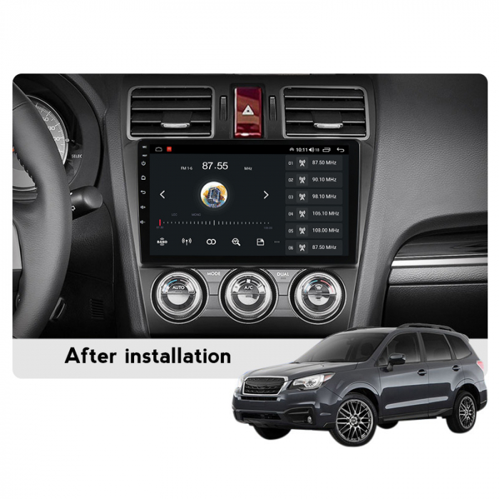Navigatie dedicata Subaru Forester 2015-2017, 4 GB RAM 32 ROM, Android 13, Display QLED, 9", DSP, Carplay, Android Auto, Internet, Youtube , Waze , WI-FI , USB [6]