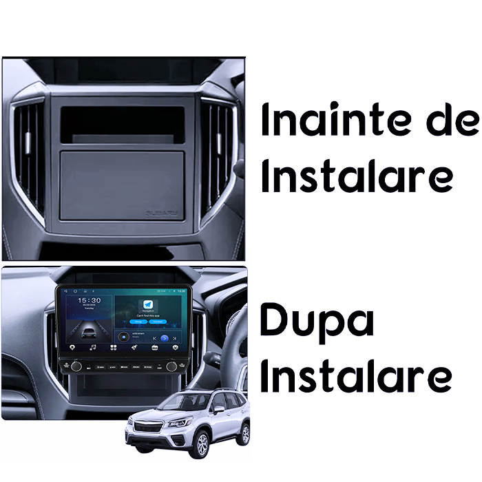 Navigatie dedicata Subaru FORESTER 2017-2020 Tesla cu butoane rotative model 2024, 4GB RAM 64GB ROM, Procesor Quadcore, Android 14, Display QLED 10", DSP, Carplay&Android Auto [7]