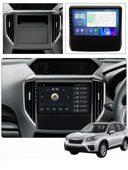 Navigatie dedicata Subaru Forester 2018-2021, 4 GB RAM 32 ROM, Android 13, Display QLED, 9", DSP, Carplay, Android Auto, Internet, Youtube , Waze , WI-FI , USB [8]