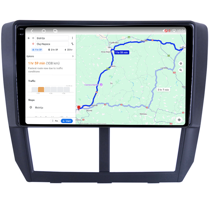 Navigatie dedicata Subaru Forester 3 2007-2013, 4GB RAM 32GB ROM, Octacore, Android 14, Display QLED 1K 9", DSP, Carplay&Android Auto, SIM 4G, Bluetooth, Ventilator Activ [5]