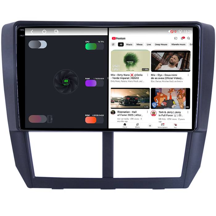 Navigatie dedicata Subaru Forester 3 2007-2013, 4GB RAM 64GB ROM, Octacore, Android 14, Display QLED 1K 9", Carplay&Android Auto, SIM 4G, Ventilator Activ [3]