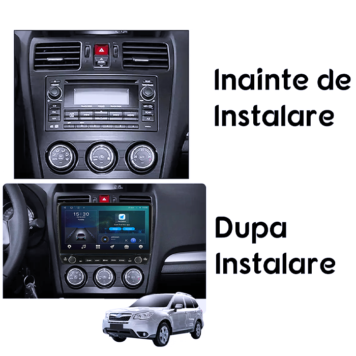 Navigatie dedicata Subaru Forester 2013-2014 Tesla cu butoane rotative model 2024, 4GB RAM 64GB ROM, Procesor Quadcore, Android 14, Display QLED 10", DSP, Carplay&Android Auto [7]