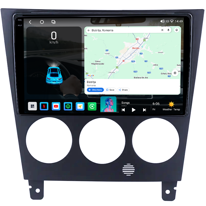 Navigatie dedicata Subaru Impreza 2002-2007, 4GB RAM 64GB ROM, Octacore, Android 14, Display QLED 1K 9", Carplay&Android Auto, SIM 4G, Ventilator Activ [3]
