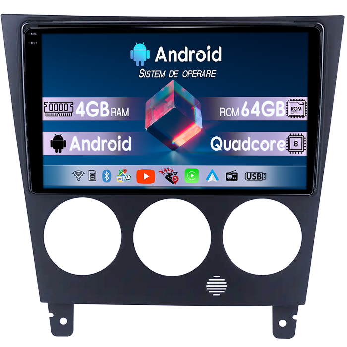 Navigatie dedicata Subaru Impreza 2002-2007, 4GB RAM 64GB ROM, Quad Core, Display 9" QLED 1K, Carplay, Android 14, Bluetooth, Magazin Play, Suport Camere AHD [3]