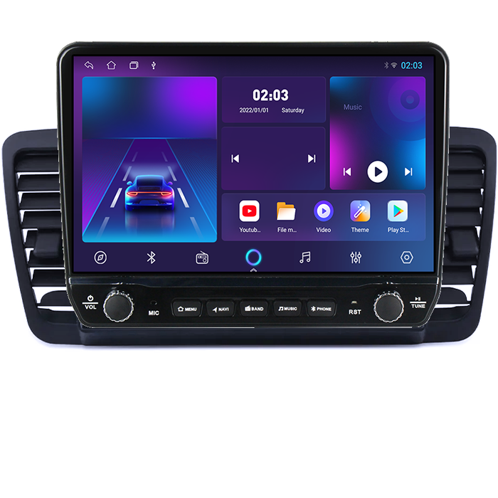 Navigatie dedicata Subaru Legacy Outback 2003-2009 Tesla cu butoane rotative model 2024, 4GB RAM 64GB ROM, Procesor Quadcore, Android 14, Display QLED 10", DSP, Carplay&Android Auto [5]