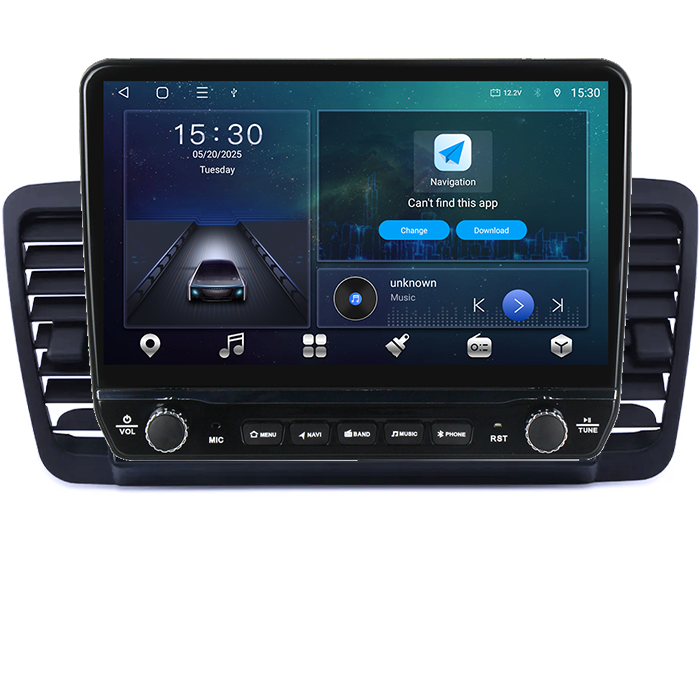 Navigatie dedicata Subaru Legacy Outback 2003-2009 Tesla cu butoane rotative model 2024, 4GB RAM 64GB ROM, Procesor Quadcore, Android 14, Display QLED 10", DSP, Carplay&Android Auto [6]