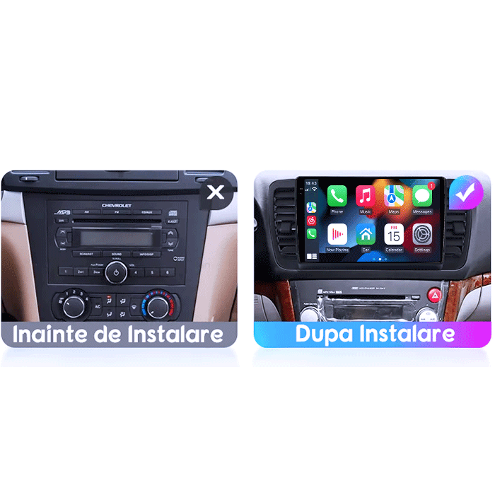 Navigatie dedicata Subaru Legacy Outback 2003-2009, 4GB RAM 64GB ROM, Procesor Qualcomm Octacore, Android 14, Rezolutie 2K, Display QLED 9", DSP, Carplay&Android Auto, SIM 4G [6]