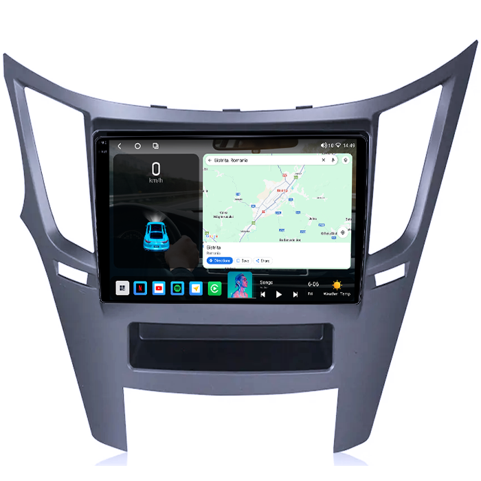 Navigatie dedicata Subaru Legacy Outback 2009-2014, 4GB RAM 64GB ROM, Octacore, Android 14, Display QLED 1K 9", Carplay&Android Auto, SIM 4G, Ventilator Activ [5]