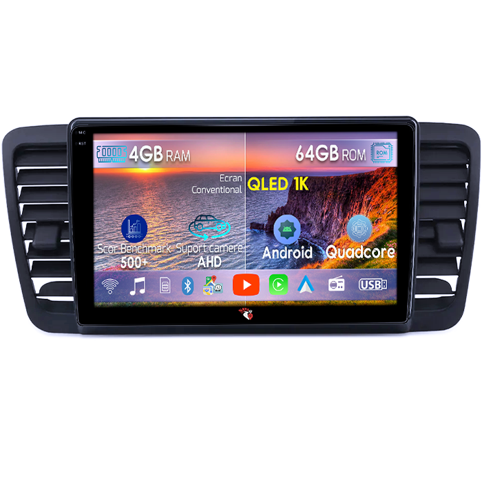 Navigatie dedicata Subaru Legacy Outback 2015-2018, 4GB RAM 64GB ROM, Octacore, Android 14, Display QLED 1K 9", Carplay&Android Auto, SIM 4G, Ventilator Activ [1]
