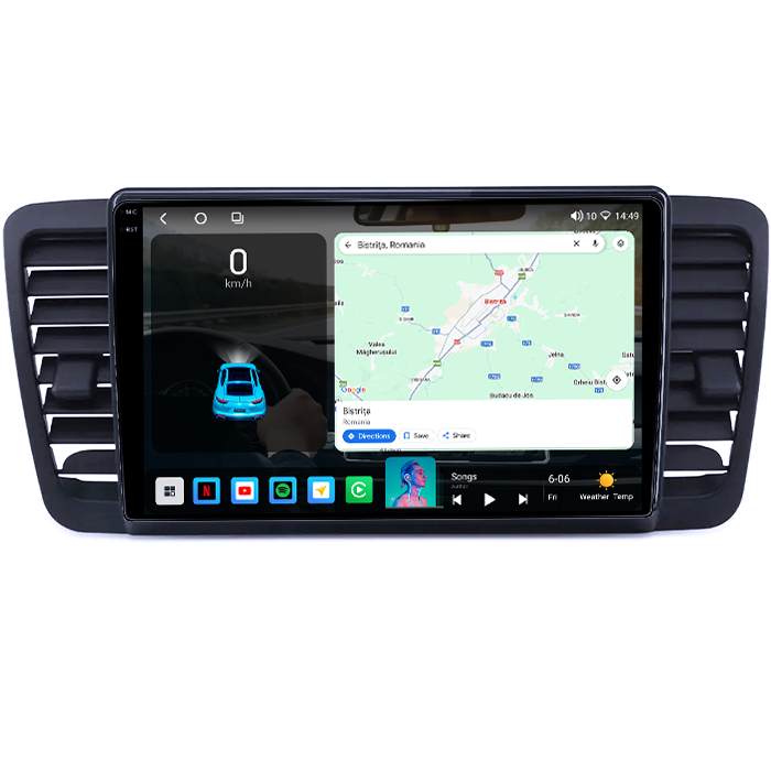 Navigatie dedicata Subaru Legacy Outback 2015-2018, 4GB RAM 64GB ROM, Octacore, Android 14, Display QLED 1K 9", Carplay&Android Auto, SIM 4G, Ventilator Activ [5]