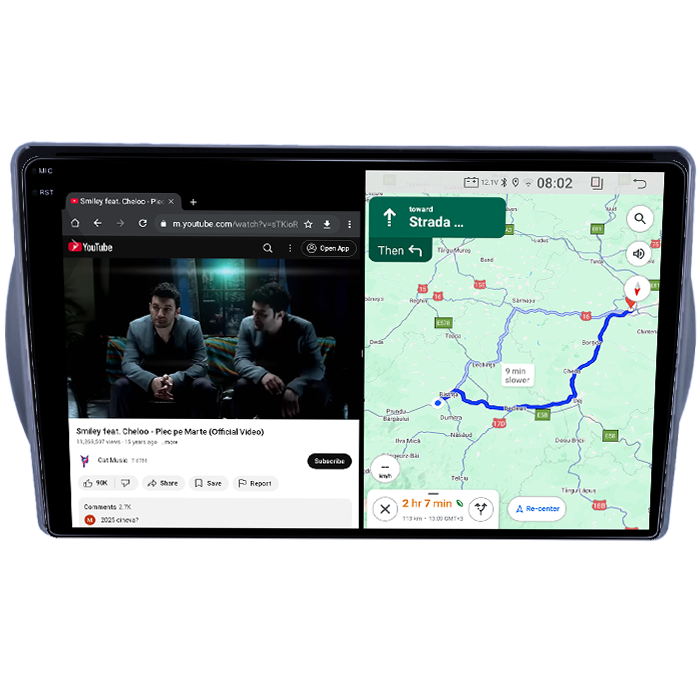 Navigatie dedicata Suzuki Alto 2013-, 12GB RAM 256GB ROM, Android 14, Rezolutie 2K, Display QLED, 10", DSP, Carplay, Android Auto, Internet, Youtube, Waze, Wi Fi, USB [4]