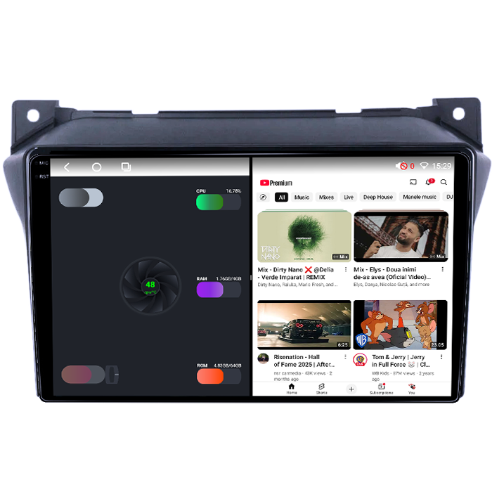 Navigatie dedicata Suzuki Alto 2009-2016, 4GB RAM 64GB ROM, Octacore, Android 14, Display QLED 1K 9", Carplay&Android Auto, SIM 4G, Ventilator Activ [3]