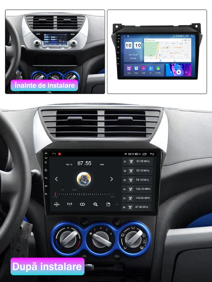 Navigatie dedicata Suzuki Alto 2009-2016, 8GB RAM 128GB ROM, Octacore, Platforma TS18, Android 13, Display QLED 9”, Suporta camera 360º, DSP, Carplay&Android Auto, SIM 4G, Ventilator Activ [3]