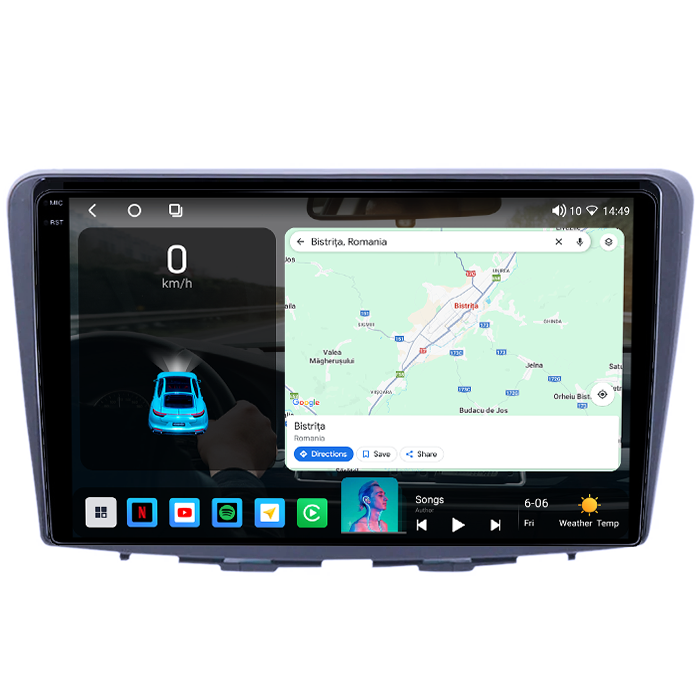 Navigatie dedicata Suzuki Baleno 2016-2018, 4GB RAM 64GB ROM, Octacore, Android 14, Display QLED 1K 9", Carplay&Android Auto, SIM 4G, Ventilator Activ [2]
