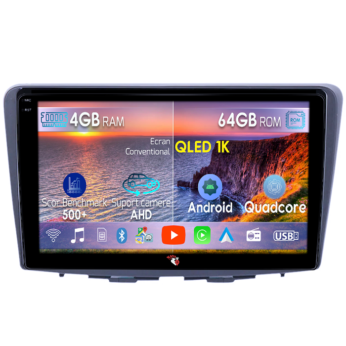 Navigatie dedicata Suzuki Baleno 2016-2018, 4GB RAM 64GB ROM, Octacore, Android 14, Display QLED 1K 9", Carplay&Android Auto, SIM 4G, Ventilator Activ [1]