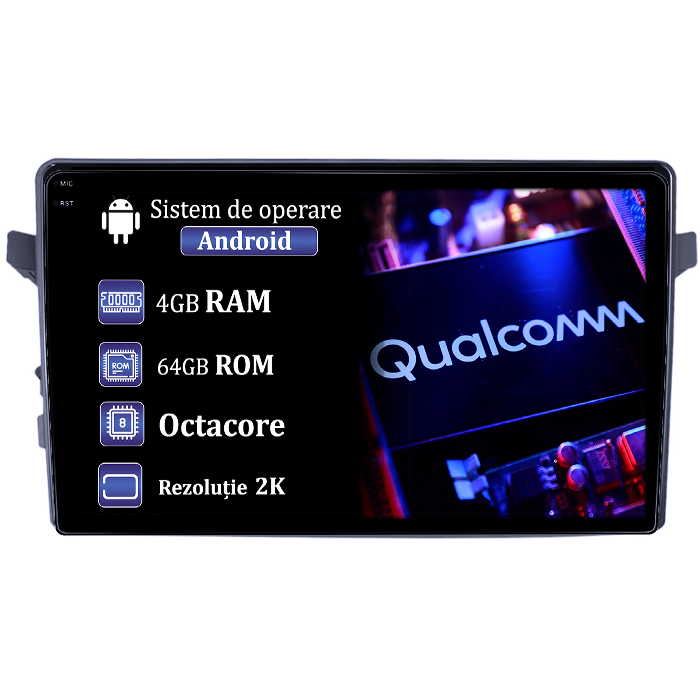 Navigatie dedicata Suzuki Celerio 2014, 4GB RAM 64GB ROM, Procesor Qualcomm Octacore, Android 14, Rezolutie 2K, Display QLED 9", DSP, Carplay&Android Auto, SIM 4G [1]