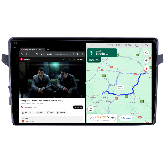 Navigatie dedicata Suzuki Celerio 2014, 4GB RAM 64GB ROM, Quad Core, Display 9" QLED 1K, Carplay, Android 14, Bluetooth, Magazin Play, Suport Camere AHD [3]