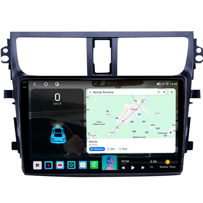 Navigatie dedicata Suzuki Celerio 2015-2018, 4GB RAM 64GB ROM, Octacore, Android 14, Display QLED 1K 9", Carplay&Android Auto, SIM 4G, Ventilator Activ [2]